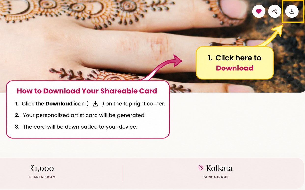 New Feature: Download Your Shareable Artist Card